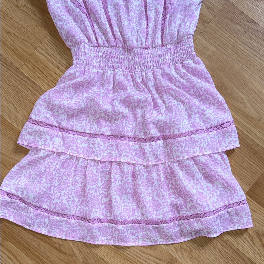 Pink Ruffled Kids Dress - Picture 3 of 9